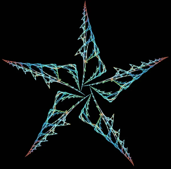 Neon Weave Star Astratto — Foto Stock