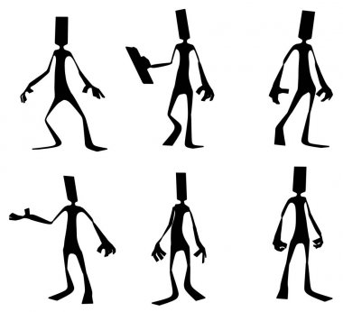 Kağıt adam şekil Dark