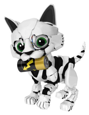 Robot kedi yavrusu, pil taşıma