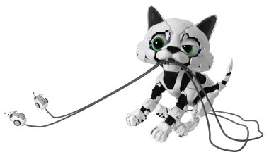 Robotik yavru kedi, fare sürükleme