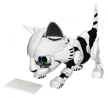 Robot kedi yavrusu, mektup meraklı