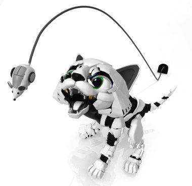 Robotik yavru kedi, fare sıçrama