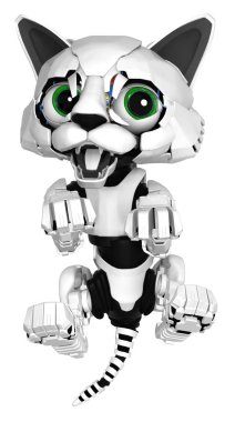 Robot kedi yavrusu, arka