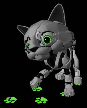 Robot kedi yavrusu, parça kızdırma