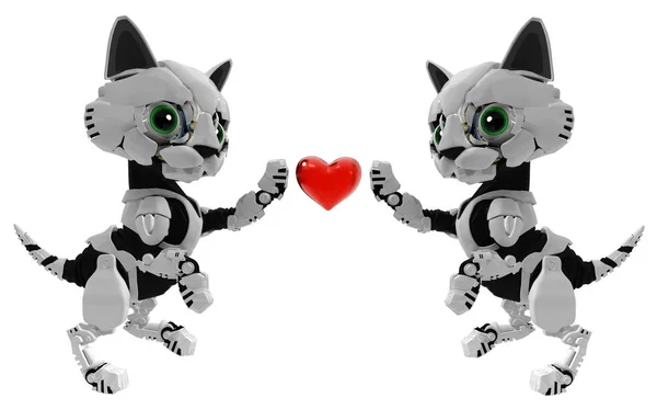 Gattino robotico, Cuore doppio — Foto Stock