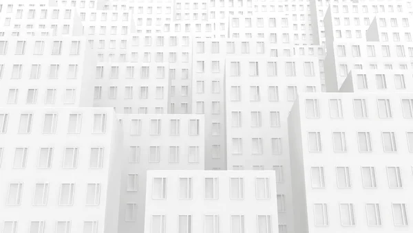 Urban Wall White Buildings