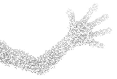 Beyaz sembolü kalabalık kol