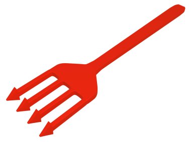 Ok kırmızı çatal