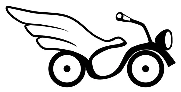 Estêncil de bicicleta de asa — Vetor de Stock
