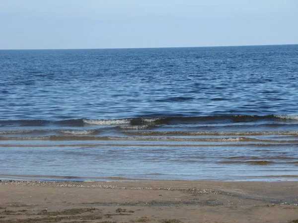 Zomer Aan Kust Van Riga Het Strand Dzintari District Jurmala — Stockfoto