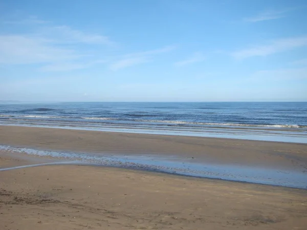 Zomer Aan Kust Van Riga Het Strand Dzintari District Jurmala — Stockfoto