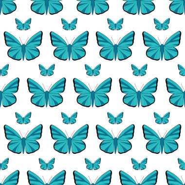 Kusursuz mavi kelebek deseni