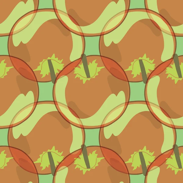 Nahtloses Muster Mit Durchscheinenden Apfelfrüchten — Stockvektor