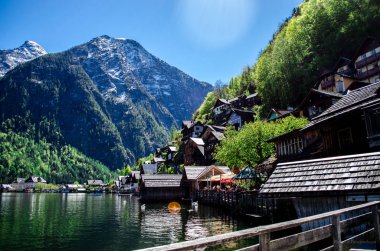 Avusturya hallstatt Gölü bahar dağlar köy doğa salzkammergut berge tatil hafta sonu seyahat görmek