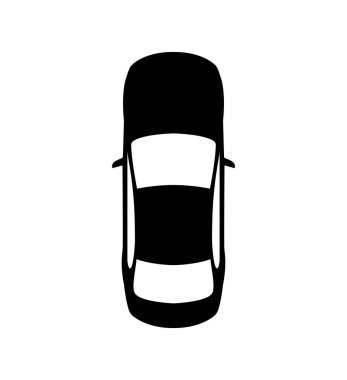 Üstten Görünüm bir araba. Araba simgesi. Vektör