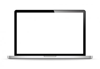 Laptop isolated on white background. Vector clipart