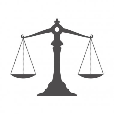 Ölçekler simgesi. Hisse senedi vektör