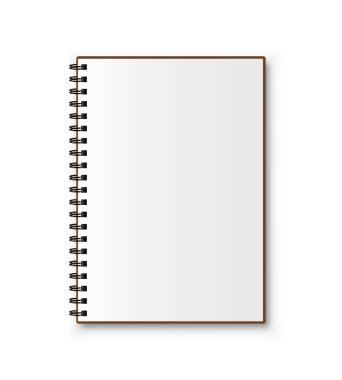 Gerçekçi spiral defter. Boş not defteri. Vektör