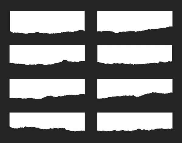 撕裂的纸集。矢量 — 图库矢量图片