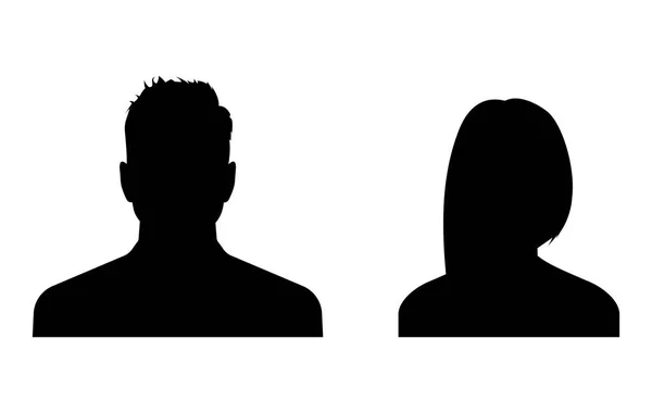 Avatares de negocios. iconos de perfil de hombre y mujer — Vector de stock