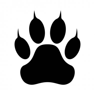 paw baskı. vektör çizim.