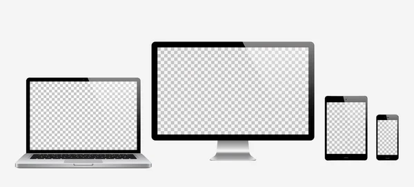 Компьютер, ноутбук, планшет, телефон. Векторная иллюстрация — стоковый вектор