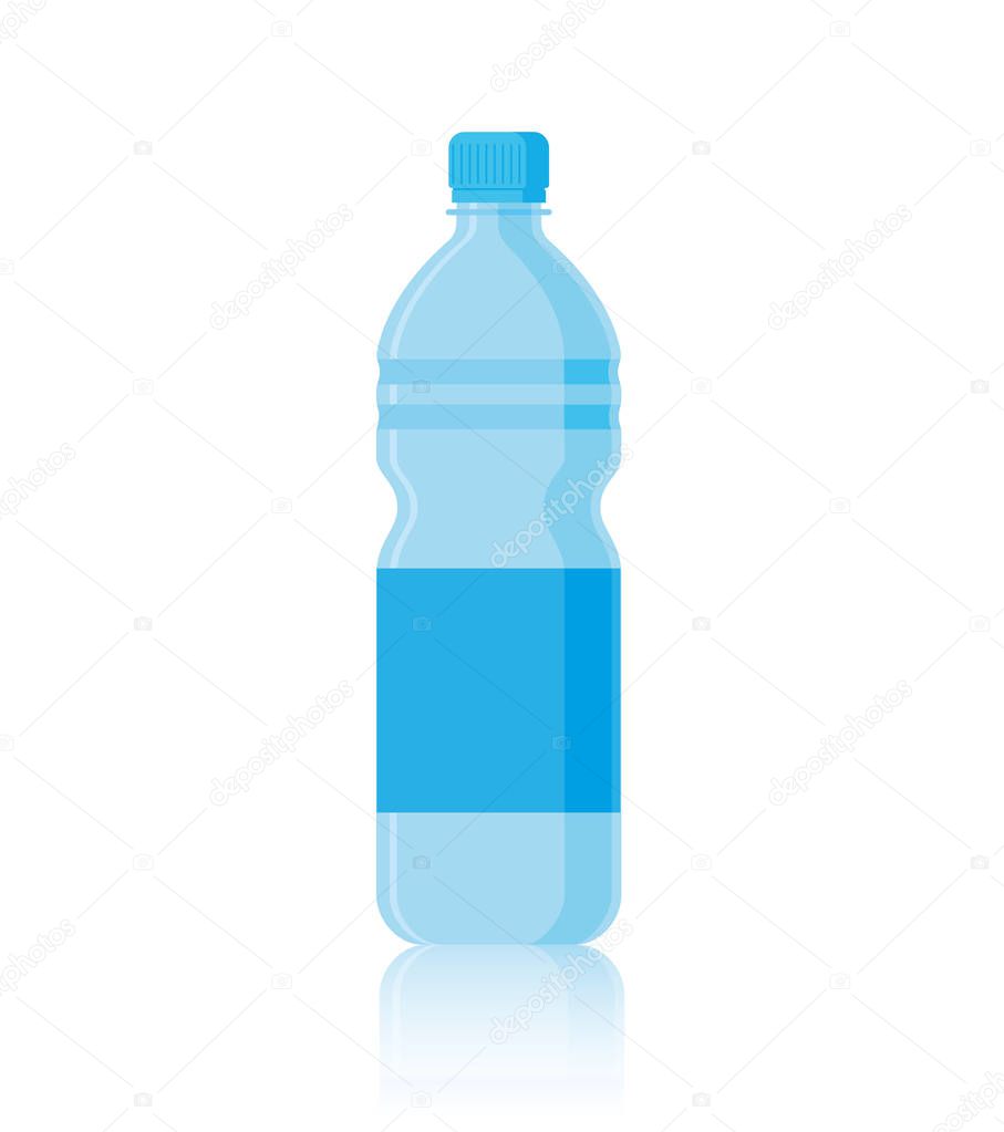 Water bottle flat style