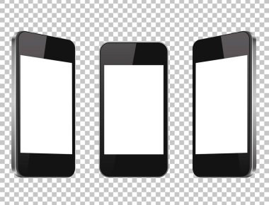 Gerçekçi smartphone. 3D. beyaz arka plan