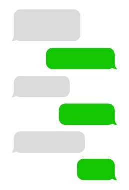 Konuşma balonları. Vektör SMS.