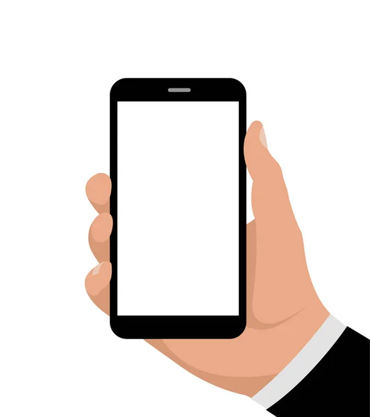 Hand holding telefoon. Voorraad vector — Stockvector