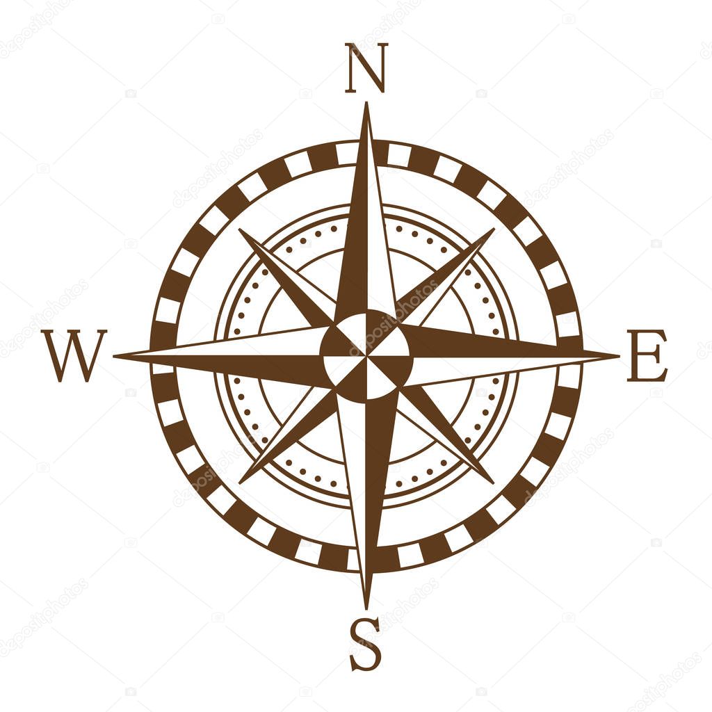 Compass wind rose. Vector illustration