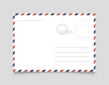 Kartpostal şablonu. Vektör çizim