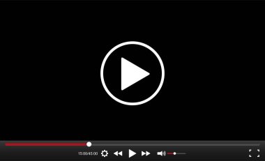 Gerçekçi Video oynatıcı. Vektör