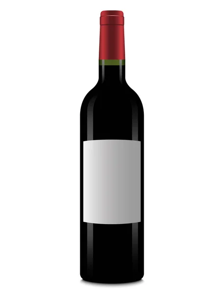 Reális üveg bor makett. Vektoros illusztráció — Stock Vector