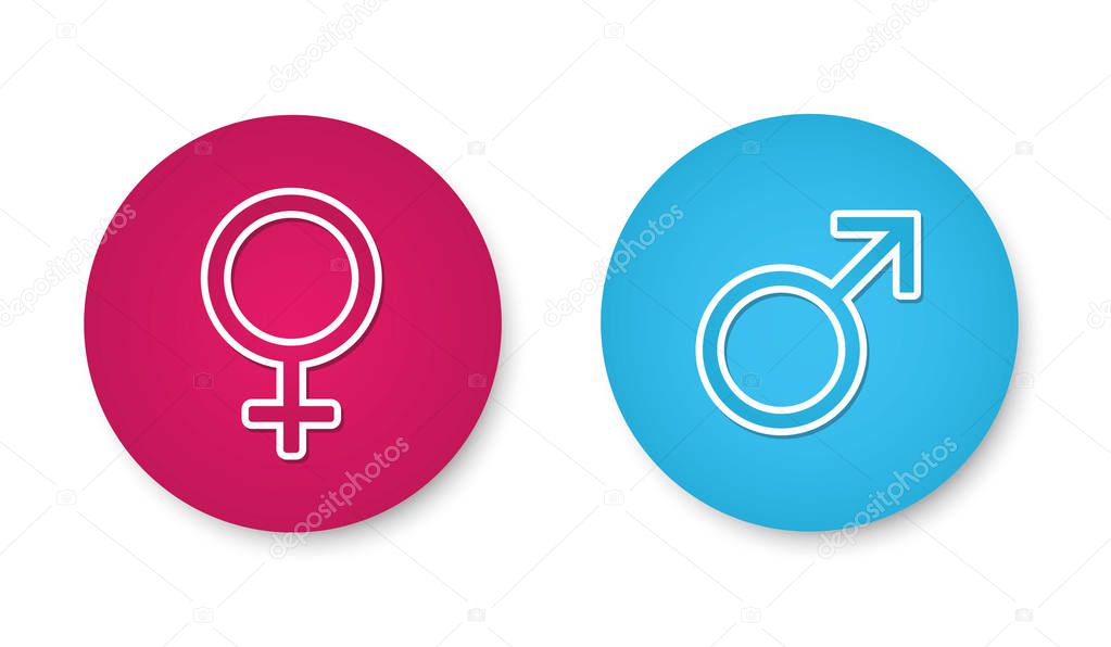 Gender icon. male and female sex sign. Vector