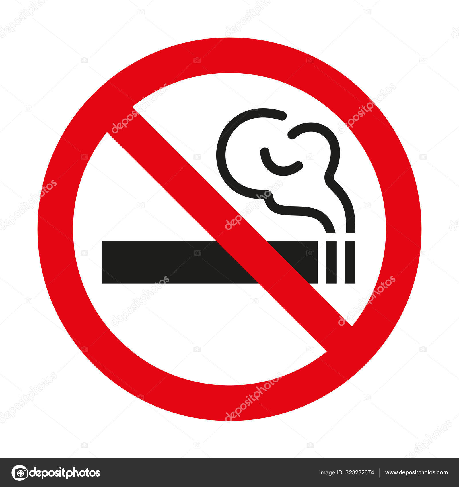 señal cartel prohibido fumar en español Stock Vector