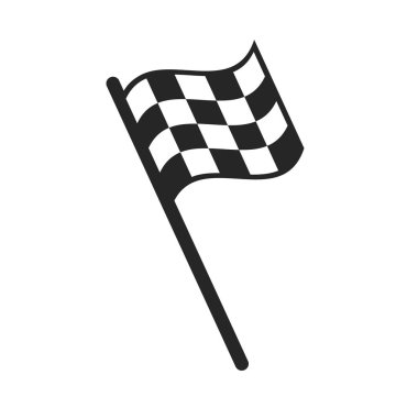 Yarış bayrağı ikonu. Bayrağı bitir. Vektör
