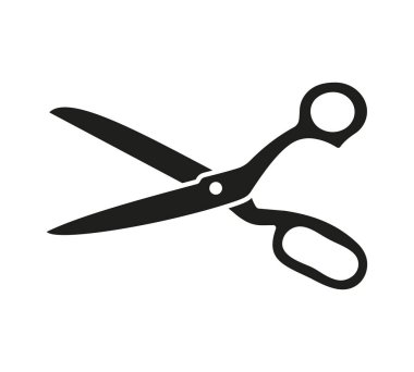 Makas silueti. Vektör illüstrasyonu