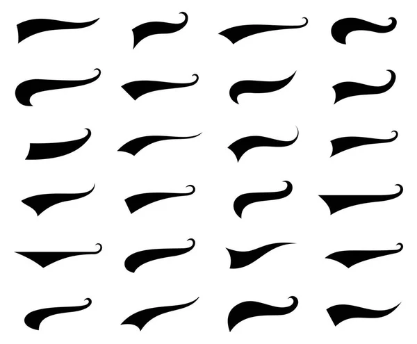 Collection Swoosh et swash tails. Vecteur — Image vectorielle