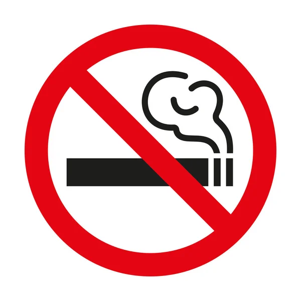 No smoking sign on white background. Vector — Stock Vector