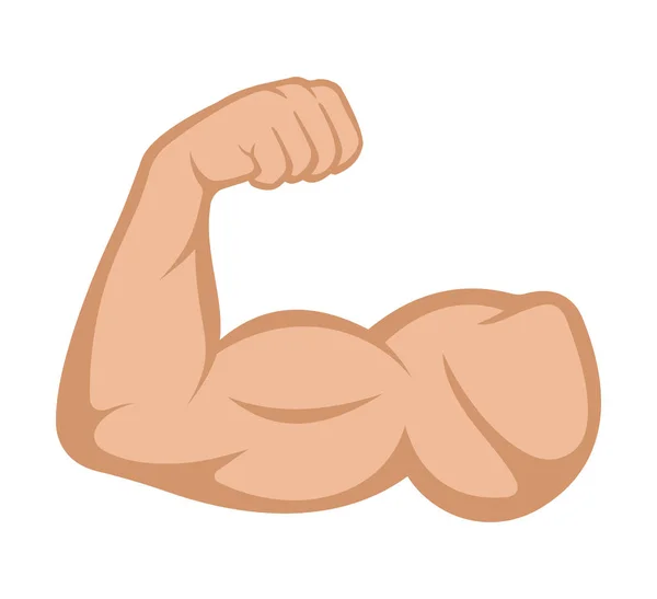 - Biceps. Muskelikonen. Vektorillustration — Stock vektor