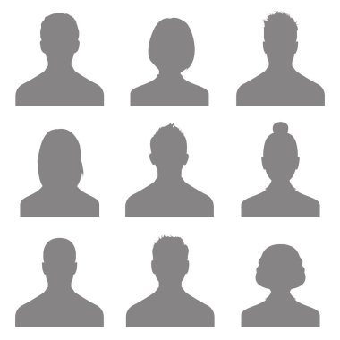 Avatar koleksiyonu. Profil simgeleri ayarlandı. Vektör