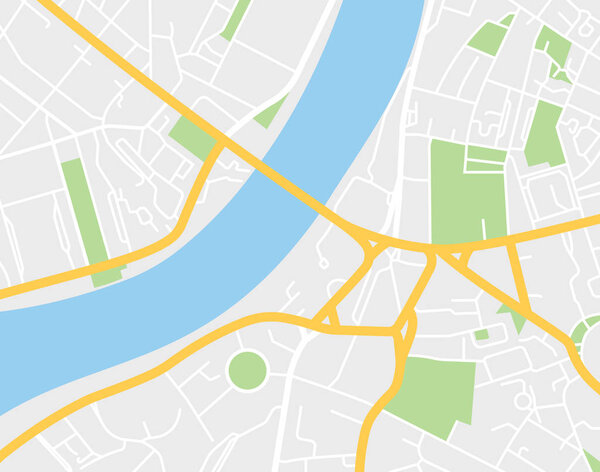 City map. GPS. Vector illustration