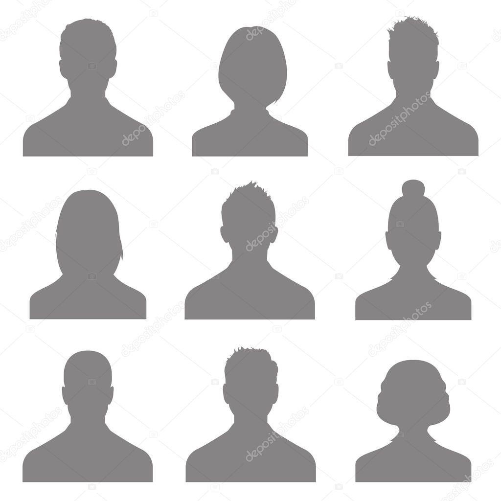 Avatar collection. Profile icons set. Vector