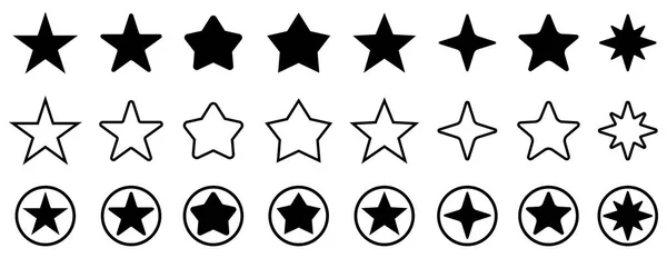 Kolekce hvězdiček. Vektorová ilustrace — Stockový vektor