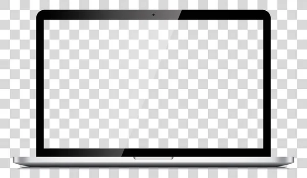 Laptop met blanco scherm realistische vector. — Stockvector