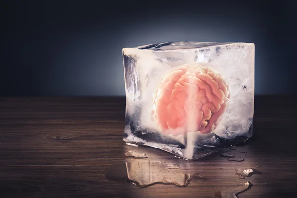 大脑冻结概念 — 图库照片