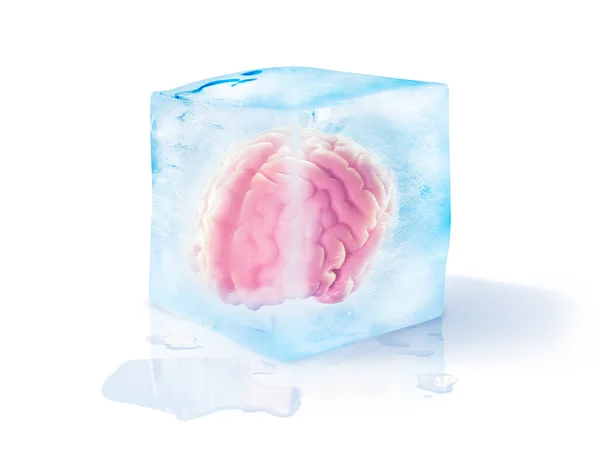 Brain freeze concept — Stockfoto