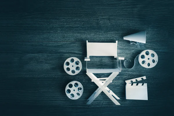 Director chair and several movie items — Stock Photo, Image
