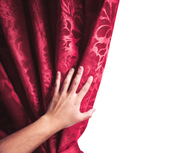 Theater curtain on white background — Stock Photo, Image